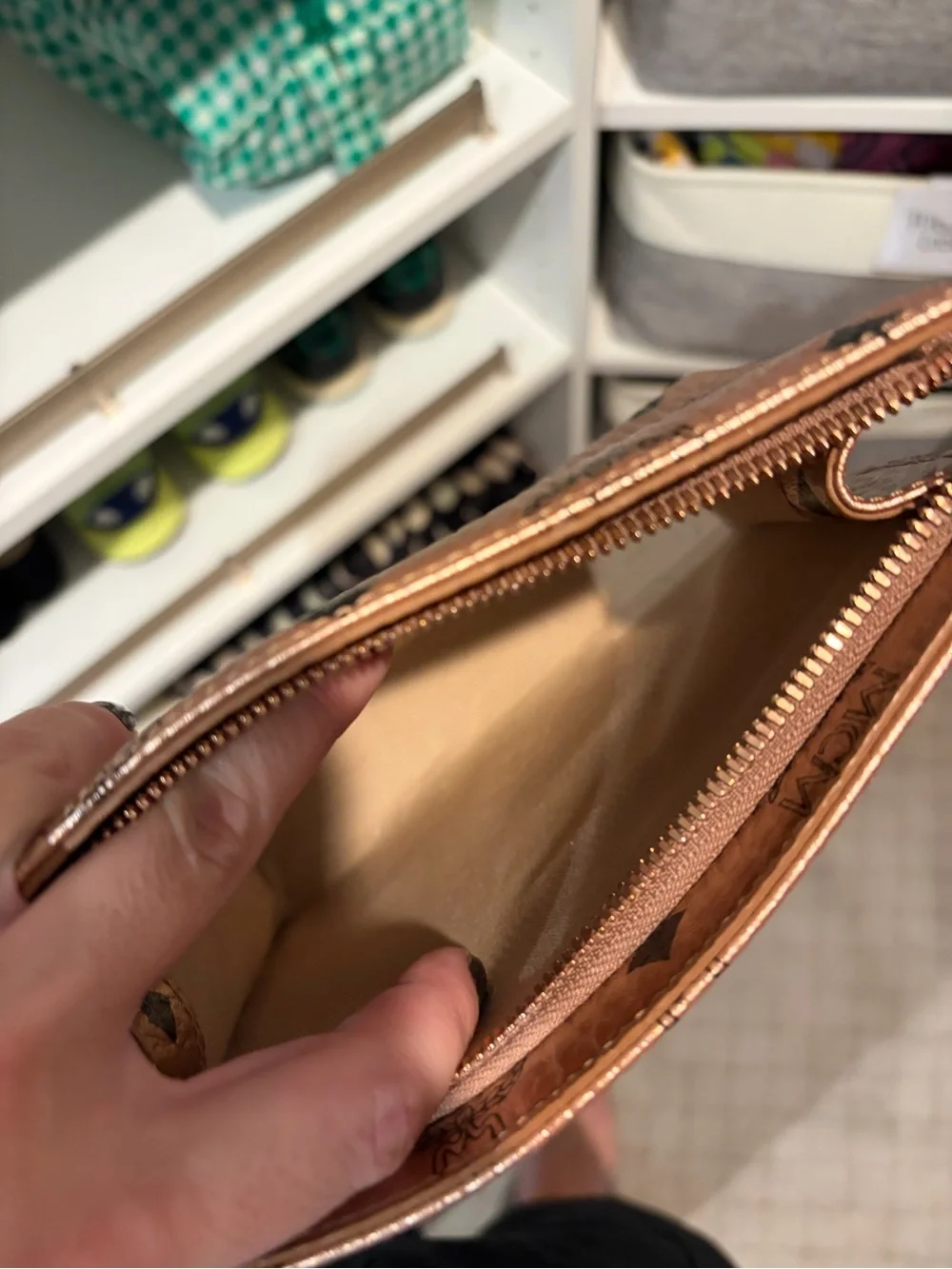 Mcm small toiletry pouch